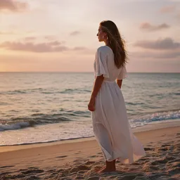 Beach golden hour